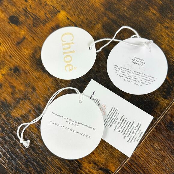 Chloe Woody Faux Shearling Fur Tote Bag 2-Way Small Size - Picture 7 of 13